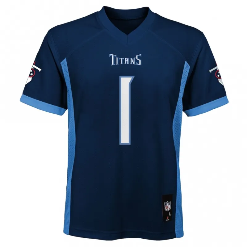 Cameron Ward Tennessee Titans Youth Replica Player Jersey – Navy