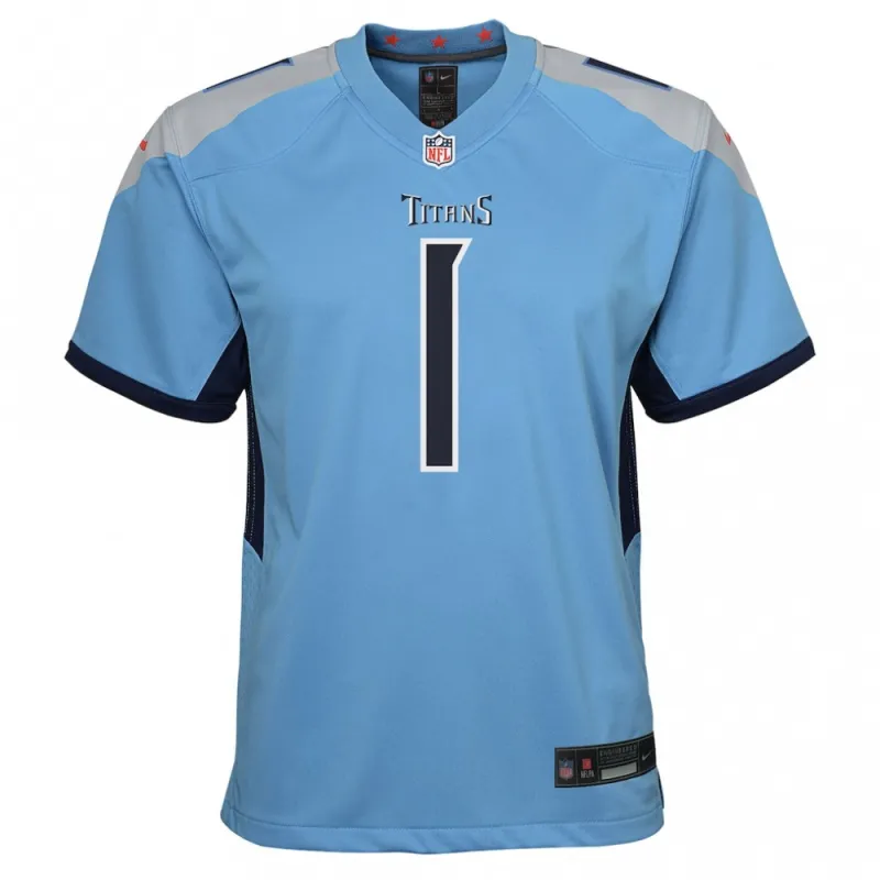 Cameron Ward Tennessee Titans Nike Youth Team Game Jersey – Light Blue