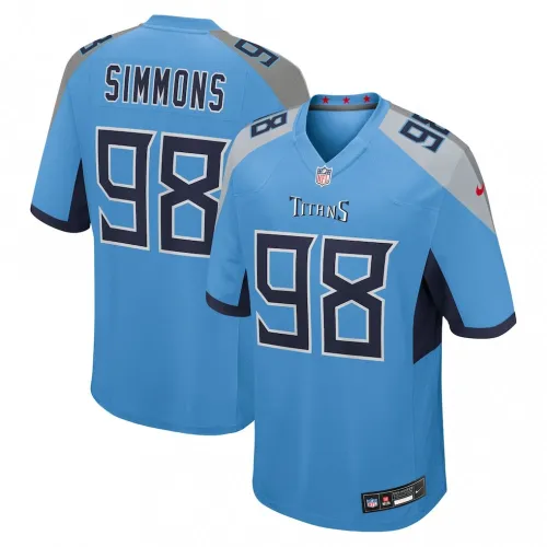 Jeffery Simmons Tennessee Titans Nike Team Game Jersey - Light Blue