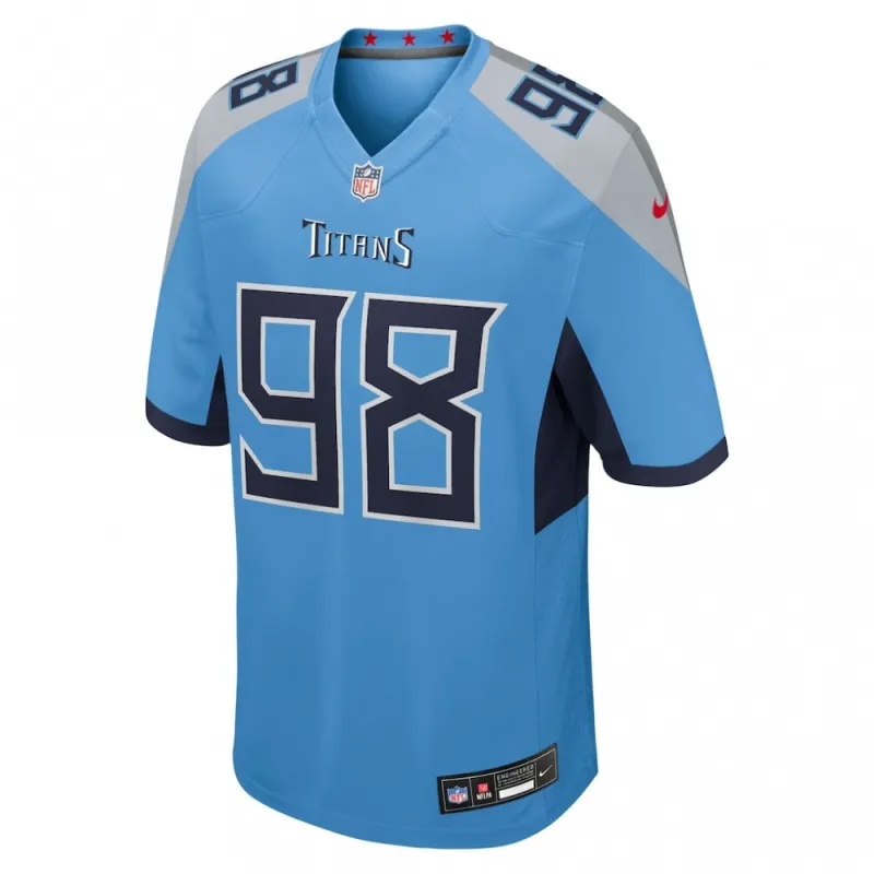 Jeffery Simmons Tennessee Titans Nike Team Game Jersey – Light Blue
