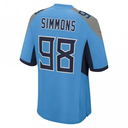 Jeffery Simmons Tennessee Titans Nike Team Game Jersey – Light Blue