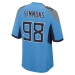 Jeffery Simmons Tennessee Titans Nike Team Game Jersey – Light Blue
