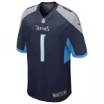 Cameron Ward Tennessee Titans Nike 2025 NFL Draft First Round Pick Alternate Game Jersey – Navy