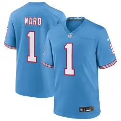 Cameron Ward Tennessee Titans Nike 2025 NFL Draft First Round Pick 2nd Alternate Game Jersey - Light Blue - product photo Maillot de match de Cameron Ward (Tennessee Titans) - Nike - Sélectionné au premier tour de la draft NFL 2025 - 2e maillot de remplacement - Bleu clair