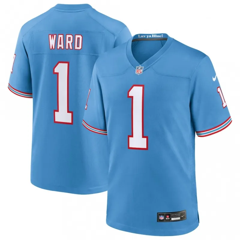 Cameron Ward Tennessee Titans Nike 2025 NFL Draft First Round Pick 2nd Alternate Game Jersey – Light Blue