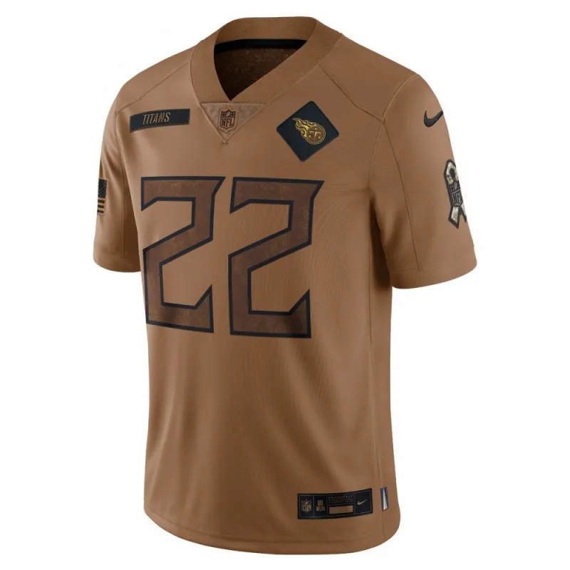 Derrick Henry Tennessee Titans Nike 2023 Salute To Service Limited Jersey – Brown