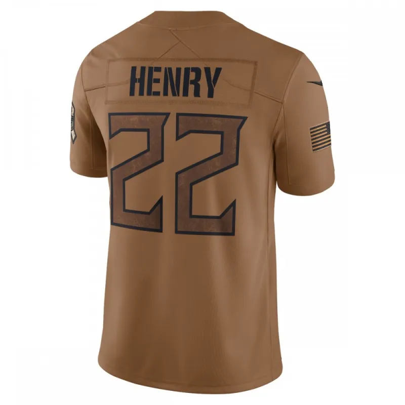 Derrick Henry Tennessee Titans Nike 2023 Salute To Service Limited Jersey – Brown
