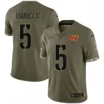 Camisa Nike Salute To Service Limited 2022 do Jayden Daniels, Washington Commanders - Verde Oliva
