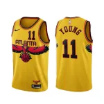 Nike Swingman NBA-shirt voor heren van de Atlanta Hawks, Trae Young #11, geel, seizoen 2021/22 – City Edition
