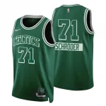 Maillot NBA Swingman Nike vert « Boston Celtics » Dennis Schroder #71 2021/22 pour homme – Édition City
