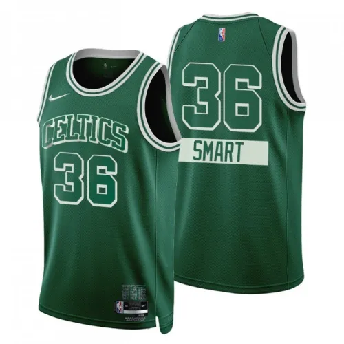 Boston Celtics Herren-Trikot „Marcus Smart #36“ von Nike, grün, Saison 2021/22, Swingman-NBA-Trikot – City Edition