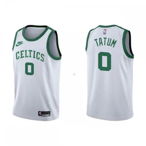 Men's Boston Celtics Jayson Tatum #0 Nike White 2021/22 75th Anniversary Jersey-Classic Edition
