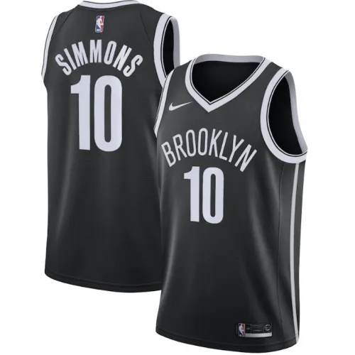 Nike Brooklyn Nets Ben Simmons #10 zwart 2021 Swingman NBA-shirt voor heren – Icon Edition