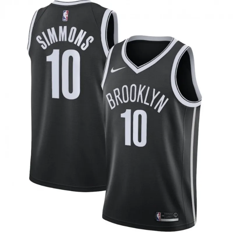 Men’s Brooklyn Nets Ben Simmons #10 Nike Black 2021 Swingman NBA Jersey – Icon Edition