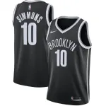 Camiseta Swingman de la NBA de los Brooklyn Nets para hombre, Ben Simmons #10, Nike, negra, 2021 - Edición Icon