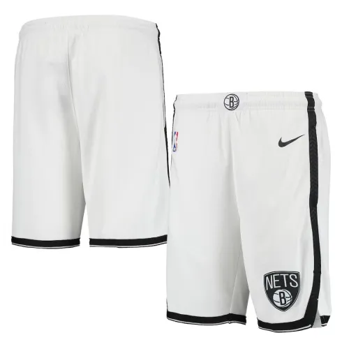 Pantalones cortos Swingman blancos Nike de los Brooklyn Nets para hombre, temporada 2020/21 - Edición Association
