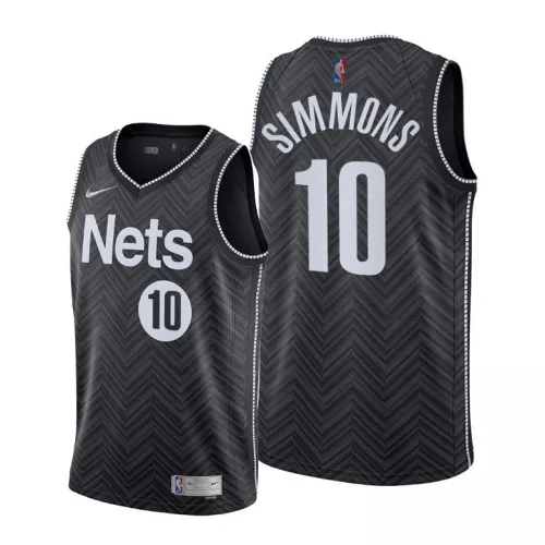 Maillot de joueur Swingman Nike noir « Earned Edition » 2020/21 de Ben Simmons (#10) des Brooklyn Nets pour homme – Édition « Earned »