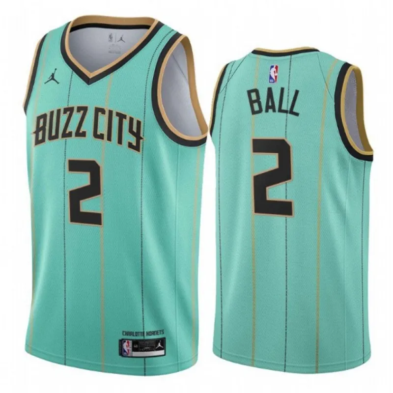 Herren Charlotte Hornets Lamelo Ball #2 Jordan Grün Swingman Jersey - Verein Edition