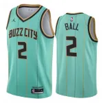 Männer Charlotte Hornets Lamelo Ball #2 Jordan Grün Swingman Jersey - Verein Edition