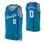 Charlotte Hornets Herren-Trikot „Miles Bridges #0“ von Nike, blau, Saison 2021/22, Swingman-NBA-Trikot – City Edition