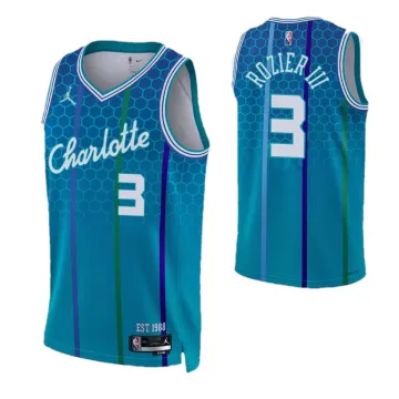 Camiseta NBA de hombre Charlotte Hornets Terry Rozier #3 Nike Blue 2021/22 Swingman - Edición City