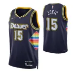 Camisa Swingman da NBA dos Denver Nuggets para homem, Nikola Jokic #15, Nike, azul-marinho, 2021/22 - Edição City Men’s Denver Nuggets Nikola Jokic #15 Nike Navy 2021/22 Swingman NBA Jersey – City Edition
