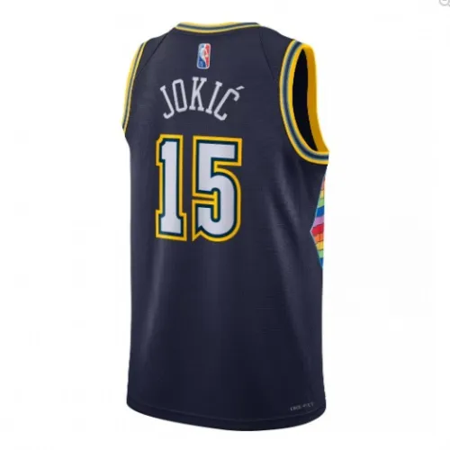 Men’s Denver Nuggets Nikola Jokic #15 Nike Navy 2021/22 Swingman NBA Jersey – City Edition