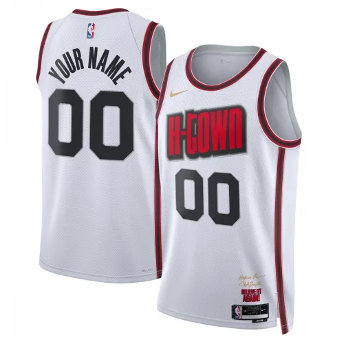 Camisola Swingman personalizada Nike unissexo dos Houston Rockets 2024/25 – Edição City – Branca