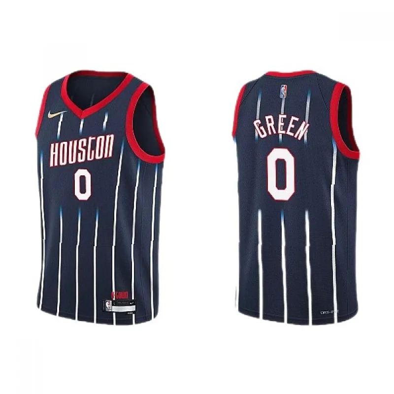 Men’s Houston Rockets Jalen Green #0 Nike Navy 2021/22 Swingman Jersey – City Edition