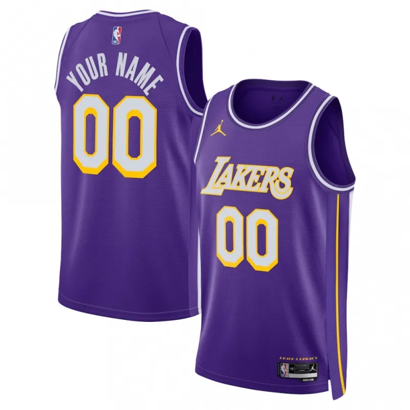 Camisa personalizada unissexo Swingman da Jordan Brand dos Los Angeles Lakers, época 2025/26 – Edição Statement