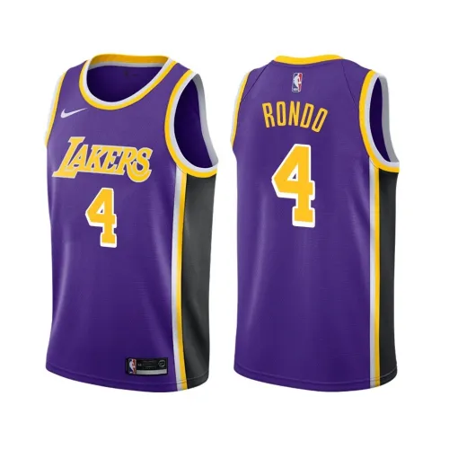 Maillot NBA Nike Swingman violet « Rajon Rondo #4 » des Los Angeles Lakers pour homme – Édition « Statement »