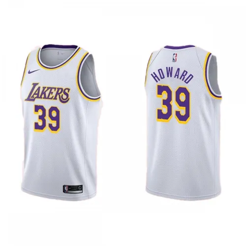 Maillot NBA Swingman Nike blanc « Los Angeles Lakers » Dwight Howard #39 pour homme - Édition Association