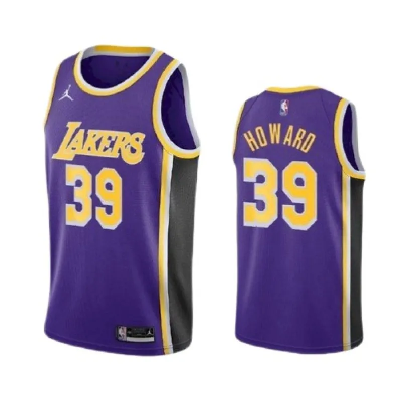 Men’s Los Angeles Lakers Dwight Howard #39 Jordan Purple Swingman NBA Jersey – Statement Edition