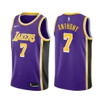 Maillot Swingman Nike violet « #7 » de Carmelo Anthony des Los Angeles Lakers pour homme - Édition « Statement »