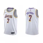 Maglia Swingman da uomo dei Los Angeles Lakers Carmelo Anthony #7 Nike bianca 2020/21 - Edizione Association