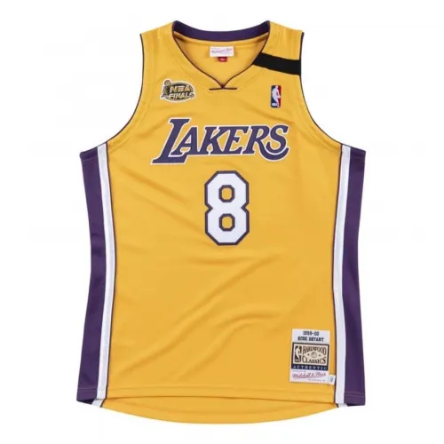Maglia da uomo dei Los Angeles Lakers, modello "Home Final" in stile retrò, dedicata a Kobe Bryant, #8, giallo, stagione 1999-00, modello "Hardwood"