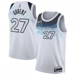 Rudy Gobert Minnesota Timberwolves Nike Unisex 2024/25 Swingman Player Jersey - City Edition - White - product photo Maglia da giocatore unisex Nike Swingman 2024/25 di Rudy Gobert dei Minnesota Timberwolves - City Edition - Bianca