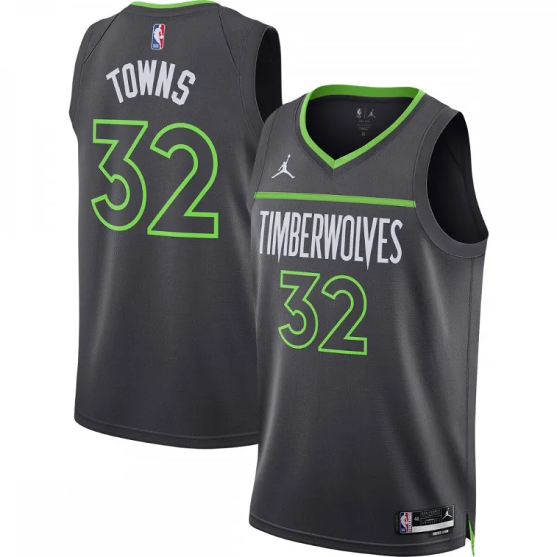 Karl-Anthony Towns Minnesota Timberwolves Jordan Brand 2022/23 Statement Edition Swingman Black Jersey
