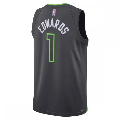 Anthony Edwards Minnesota Timberwolves Jordan Brand 2022/23 Statement Edition Swingman Black Jersey