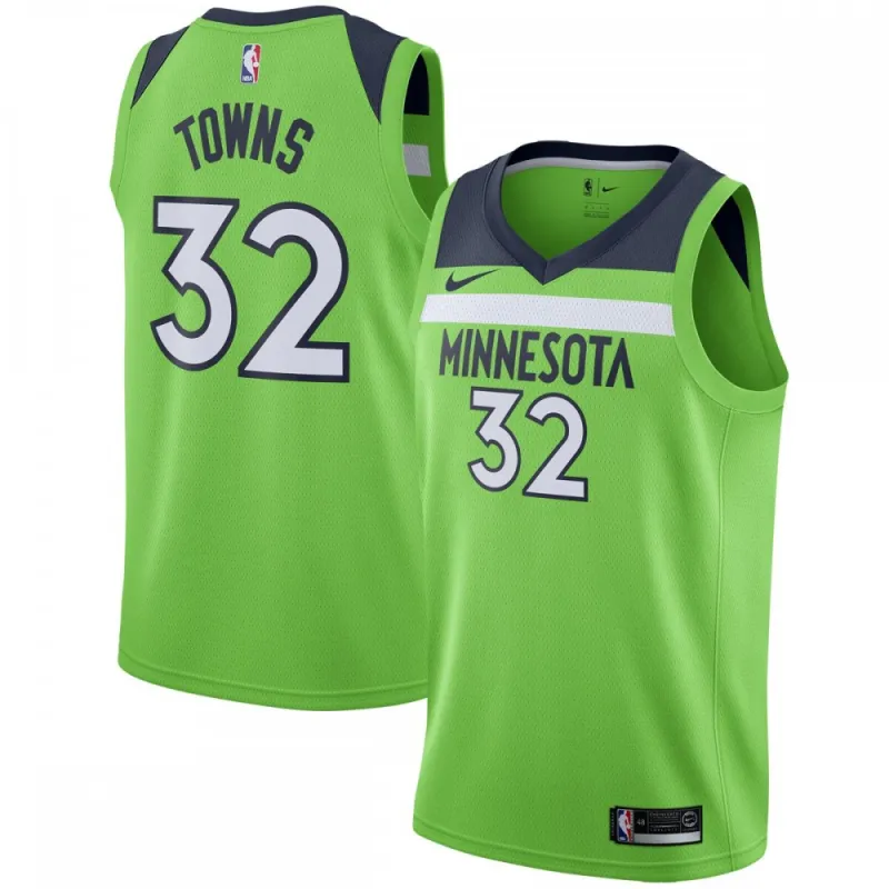 Karl-Anthony Towns Minnesota Timberwolves Nike Swingman Jersey – Statement Edition – Green