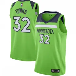 Karl-Anthony Towns Minnesota Timberwolves Jordan Brand 2020/21 Swingman Jersey - Statement Edition - Green - product photo Karl-Anthony Towns, Minnesota Timberwolves, maglia Swingman Jordan Brand stagione 2020/21 - Edizione Statement - Verde