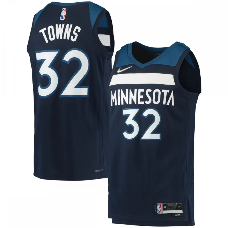Karl-Anthony Towns Minnesota Timberwolves Nike 2021/22 Diamond Swingman Jersey – Icon Edition – Navy
