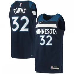 Karl-Anthony Towns Minnesota Timberwolves Nike 2021/22 Diamond Swingman Jersey - Icon Edition - Navy - product photo Karl-Anthony Towns Minnesota Timberwolves Nike 2021/22 Diamond Swingman-shirt – Icon Edition – Marineblauw