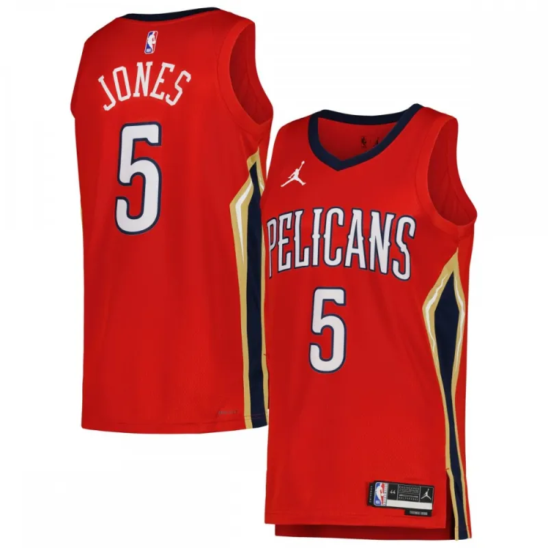 Camisola Swingman réplica de Herbert Jones dos New Orleans Pelicans da Jordan Brand, época 2022/23 – Edição Statement – Vermelha