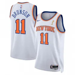 Maglia Swingman Nike bianca 2026 dei New York Knicks di Jalen Brunson - Edizione Association
