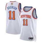 Jalen Brunson New York Knicks Nike Weißes Swingman-Trikot mit NBA-Finals-Patch 2026 – Association Edition