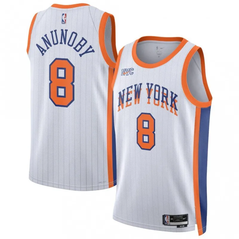 OG Anunoby New York Knicks Nike White 2024/25 Swingman Player Jersey – City Edition