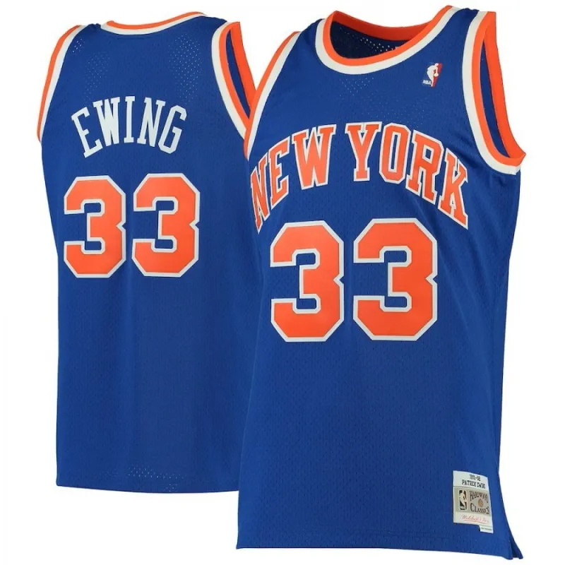 Patrick Ewing New York Knicks 1991/92 Hardwood Classics Swingman Jersey – Blue