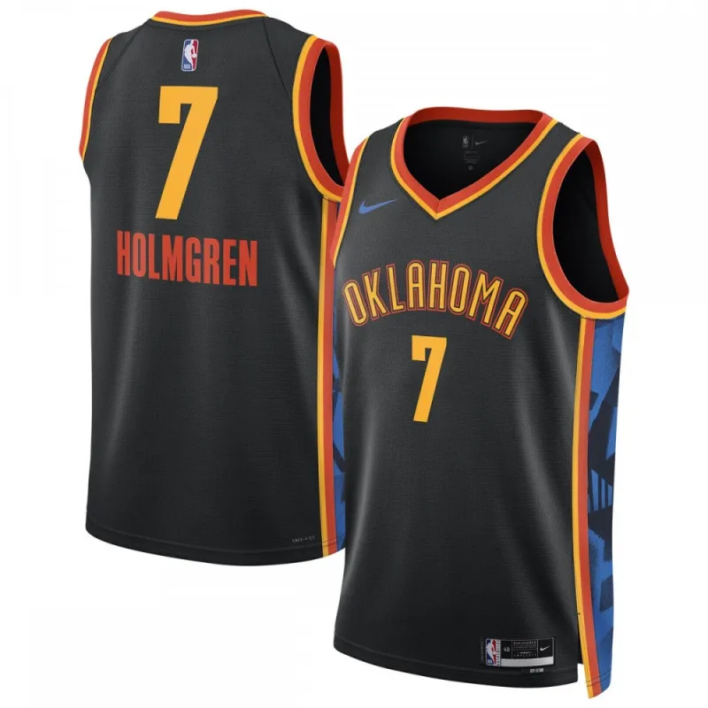 Chet Holmgren Oklahoma City Thunder Nike Unisex 2024/25 Swingman Player Jersey – City Edition – Black
