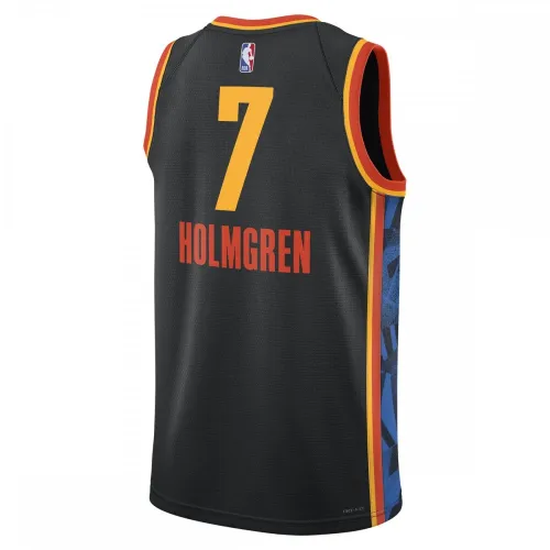 Chet Holmgren Oklahoma City Thunder Nike Unisex 2024/25 Swingman Player Jersey – City Edition – Black